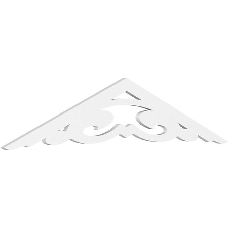 Ekena Millwork Pitch Preston Architectural Grade PVC Gable Pediment, 60"W x 12 1/2"H x 1"P (5/12) GPP060X013X100PRE